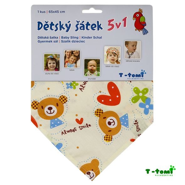 T-TOMI DĚTSKÝ ŠÁTEK - BRYNDÁKY - KRMENÍ