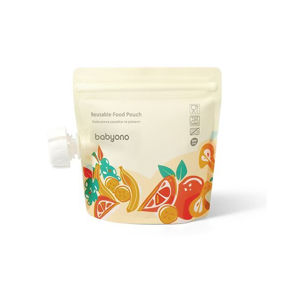BABYONO KAPSIČKY NA JÍDLO NA OPAKOVANÉ POUŽITÍ 150ML, 5 KS - KAPSIČKY NA JÍDLO - KRMENÍ