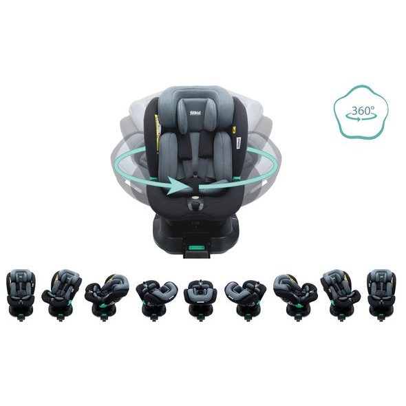 LUCA 360° BLACK-GREY - AUTOSEDAČKY 9-25KG - AUTOSEDAČKY A PŘÍSLUŠENSTVÍ