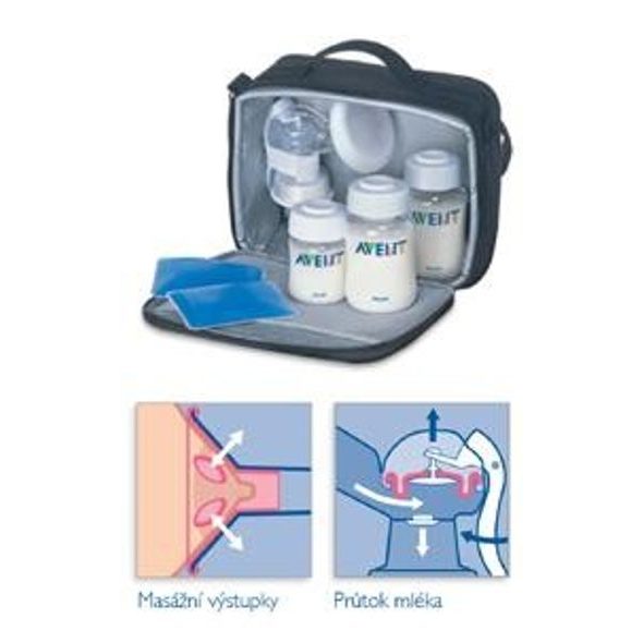 PHILIPS AVENT MANUÁLNÍ ODSÁVAČKA MLÉKA BEZ BPA SET + TAŠKA - ODSÁVAČKY MATEŘSKÉHO MLÉKA - KRMENÍ