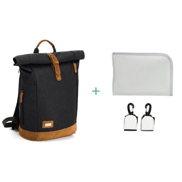 FILLIKID BATOH NA PLENY BERLIN BLACK MELANGE - PŘEBALOVACÍ BATOHY - KOČÁRKY A PŘÍSLUŠENSTVÍ