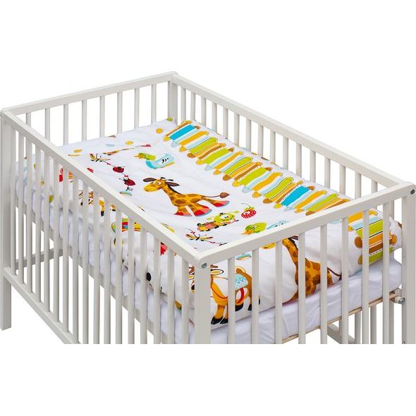 SCARLETT DĚTSKÁ POSTÝLKA S KOMPLETNÍ VÝBAVOU ARAMA 120 X 60 CM - DŘEVĚNÉ POSTÝLKY - SPINKÁNÍ