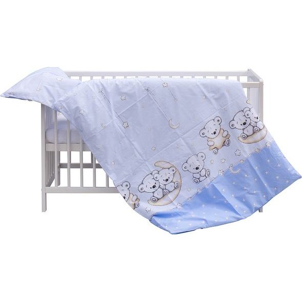 SCARLETT DĚTSKÁ POSTÝLKA S KOMPLETNÍ VÝBAVOU SCARLETT TORO 120 X 60 CM - MODRÁ - DŘEVĚNÉ POSTÝLKY - SPINKÁNÍ