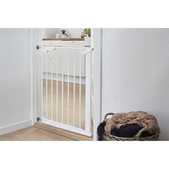 BABYDAN ZÁBRANA SLIMFIT KOV BÍLÁ 60,5-66,5 CM - BEZPEČNOST DĚTÍ V DOMÁCNOSTI - KOUPÁNÍ A ZDRAVÍ