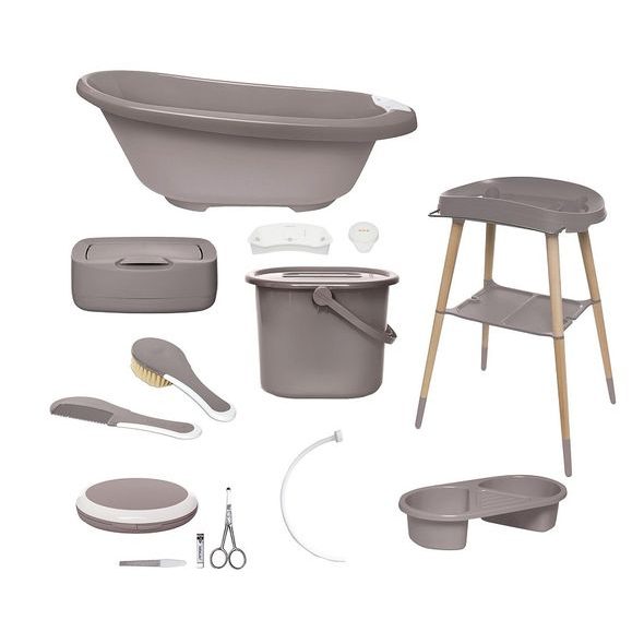 BEBE-JOU DIGITÁLNÍ KOUPACÍ SADA BÉBÉ-JOU SENSE PLUS 8 DÍLNÁ CHALK BROWN - VANIČKY PLASTOVÉ - KOUPÁNÍ A ZDRAVÍ