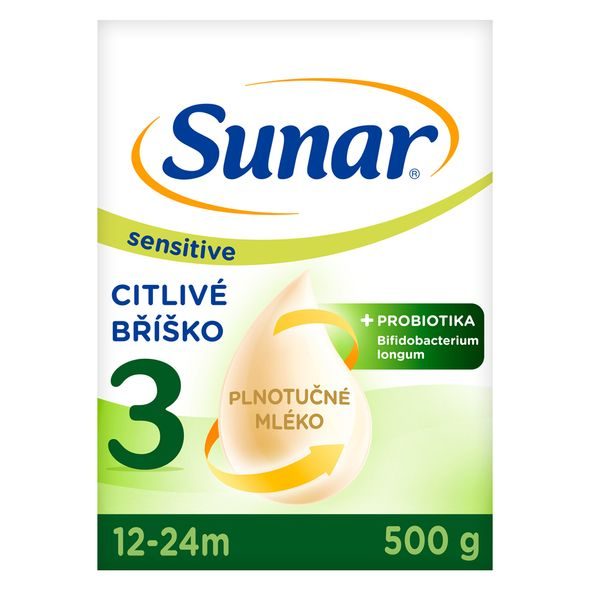 SUNAR SENSITIVE 3 BATOLECÍ KOJENECKÉ MLÉKO 500G - KOJENECKÁ MLÉKA - KRMENÍ