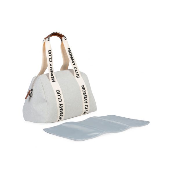 CHILDHOME PŘEBALOVACÍ TAŠKA MOMMY CLUB SIGNATURE CANVAS OFF WHITE - PŘEBALOVACÍ TAŠKY - KOČÁRKY A PŘÍSLUŠENSTVÍ
