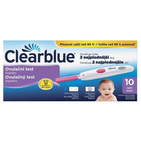 CLEARBLUE DIGITÁLNÍ OVULAČNÍ TEST 10KS - TĚHOTENSKÉ TESTY - PRO MAMINKY