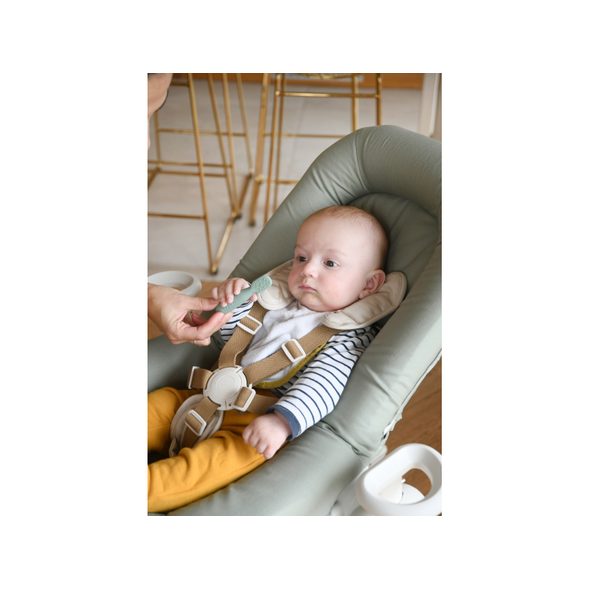 BEABA PRVNÍ TRÉNOVACÍ LŽIČKY SILIKONOVÉ SAGE GREEN / VELVET GREY - LŽIČKY A PŘÍBORY - KRMENÍ