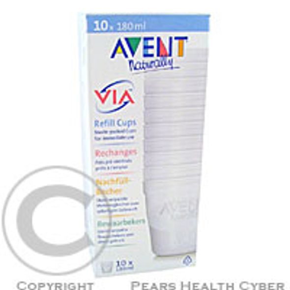 PHILIPS AVENT VIA POHÁRKY 180ML 10KS - MISKY, TALÍŘKY A PODLOŽKY - KRMENÍ