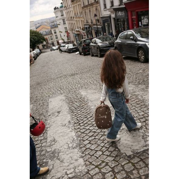 STUDIO NOOS TEDDY HEARTS MINI BATŮŽEK BROWN HEARTS - BATOHY A TAŠKY - PRO DĚTI