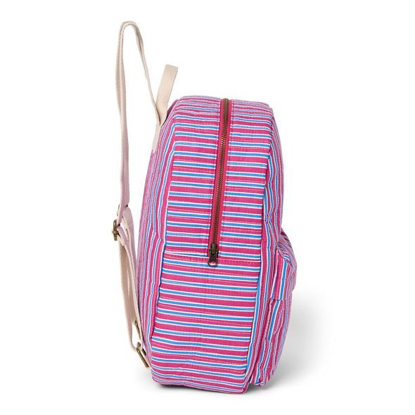 STUDIO NOOS POPLIN MIDI BACKPACK BATŮŽEK PŘEDNÍ KAPSA RASPBERRY STRIPPED - DOPLŇKY - PRO MAMINKY