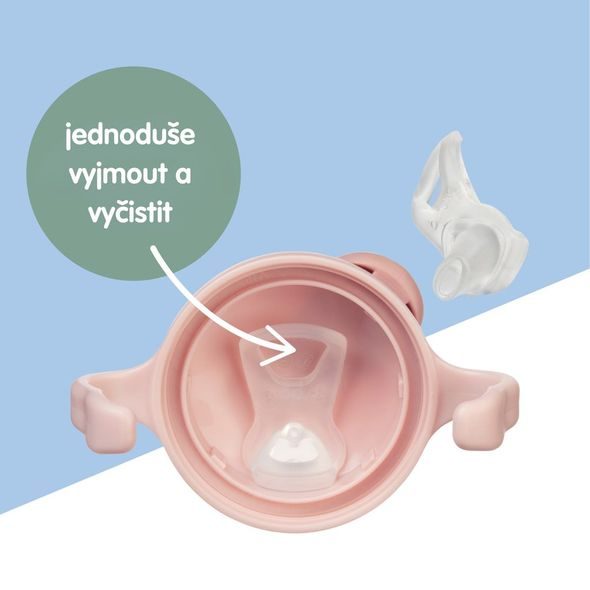 B.BOX HRNEČEK S PÍTKEM 4M+ - SVĚTLE RŮŽOVÝ 240 ML - DĚTSKÉ HRNEČKY - KRMENÍ