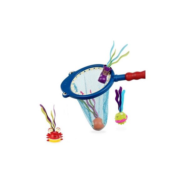 B-TOYS PODBĚRÁK S HRAČKAMI NA POTÁPĚNÍ ŽRALOK FINLEY - HRAČKY DO VANY - PRO DĚTI