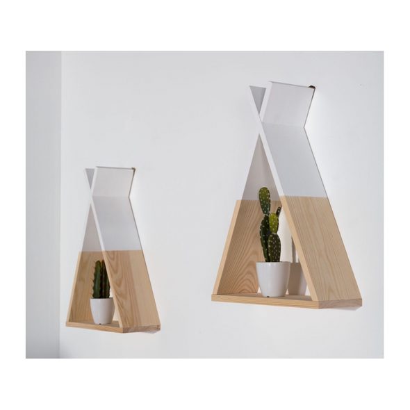 CHILDHOME POLICE NA STĚNU TIPI NATURAL WHITE - DEKORACE A POLIČKY - SPINKÁNÍ