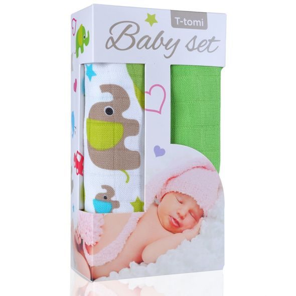 T-TOMI BABY SET - BAMBUSOVÉ OSUŠKY JEDNOBAREVNÉ - OSUŠKY A DĚTSKÉ ŽUPANY - KOUPÁNÍ A ZDRAVÍ