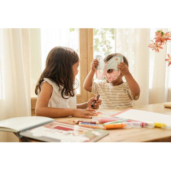 LITTLE DUTCH KNIHA S VYSTŘIHOVACÍMI MASKAMI ROSA - VÝTVARNÉ POMŮCKY A HRAČKY - PRO DĚTI