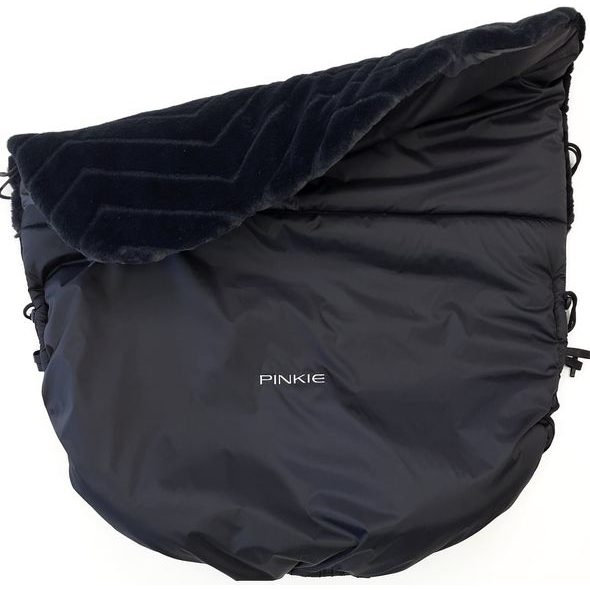 PINKIE ZATEPLENÁ STAHOVACÍ DEKA PINKIE FUR BLACK - NÁNOŽNÍKY - KOČÁRKY A PŘÍSLUŠENSTVÍ