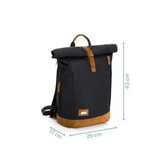 FILLIKID BATOH NA PLENY BERLIN BLACK MELANGE - PŘEBALOVACÍ BATOHY - KOČÁRKY A PŘÍSLUŠENSTVÍ