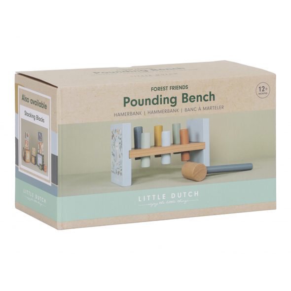 LITTLE DUTCH ZATLOUKAČKA DŘEVĚNÁ FOREST FRIENDS - MOTORICKÉ A HRY - PRO DĚTI