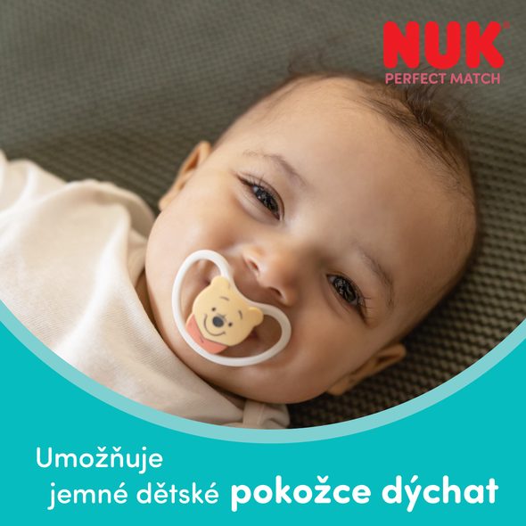 NUK PERFECT MATCH AIR DUDLÍK MEDVÍDEK PÚ GREY 6-18M 1KS V BOXU - ŠIDÍTKA A DOPLŇKY - KRMENÍ