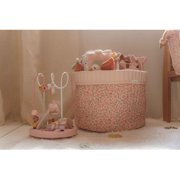 LITTLE DUTCH KOŠÍK TEXTILNÍ OBOUSTRANNÝ VELKÝ FAIRY FLORAL - ORGANIZÉRY NA PŘEBALOVACÍ PULT - PŘEBALOVÁNÍ