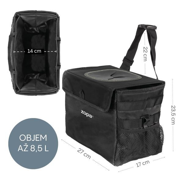 ZOPA ODPADKOVÝ KOŠ DO AUTA VODOTĚSNÝ S VÍKEM - AUTODOPLŇKY RŮZNÉ - AUTOSEDAČKY A PŘÍSLUŠENSTVÍ