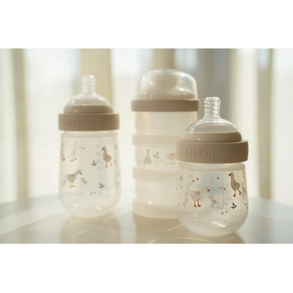 LITTLE DUTCH KOJENECKÉ LÁHVE 165 ML + 240 ML + 2 SAVIČKY HUSA - KOJENECKÉ LAHVE - KRMENÍ