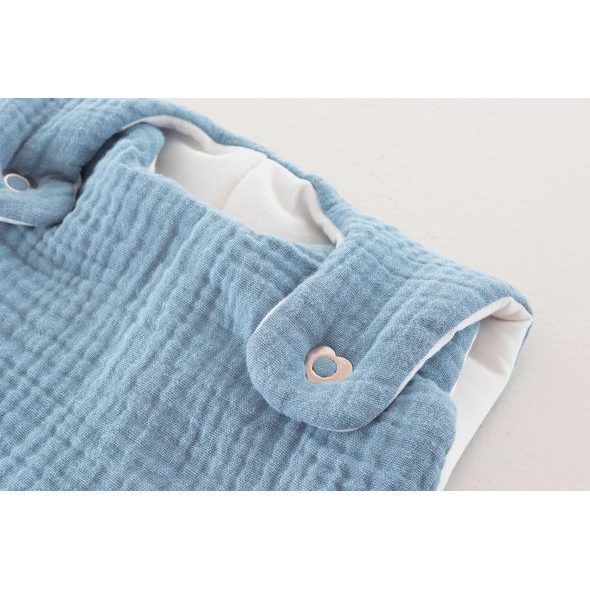 TRÄUMELAND VNĚJŠÍ SPACÍ PYTEL LIEBMICH MUSSELIN HELLBLAU 50/56 - SPACÍ PYTLE - SPINKÁNÍ