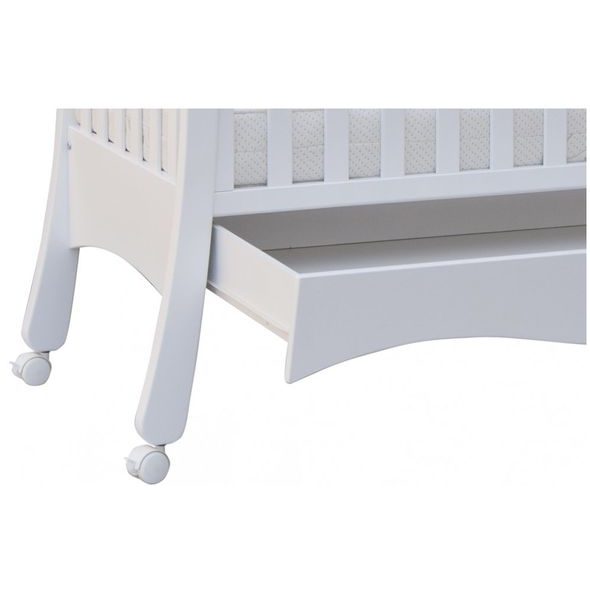 SCARLETT DĚTSKÁ POSTÝLKA SE ŠUPLÍKEM K POSTELI RODIČŮ SCARLETT VALENCIE - BÍLÁ (BUK) - 120 X 60 CM - DŘEVĚNÉ POSTÝLKY - SPINKÁNÍ