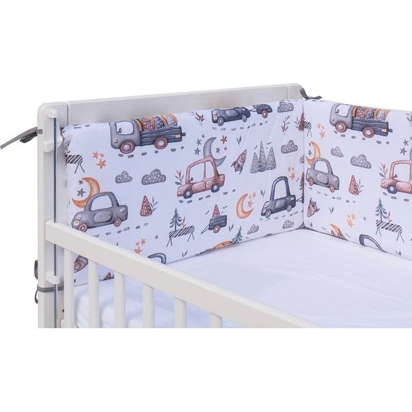 SCARLETT MANTINEL DO POSTÝLKY 4-DÍLNÝ AUTÍČKA ŠEDÁ 180X30 CM - MANTINELY - SPINKÁNÍ