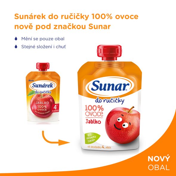 SUNAR DO RUČIČKY JABLKO 100G - KAPSIČKY - KRMENÍ