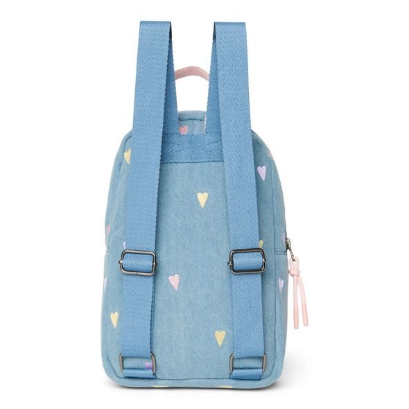 STUDIO NOOS DENIM MINI BACKPACK - BATŮŽEK | HEARTS LIGHT BLUE HEARTS - BATOHY A TAŠKY - PRO DĚTI