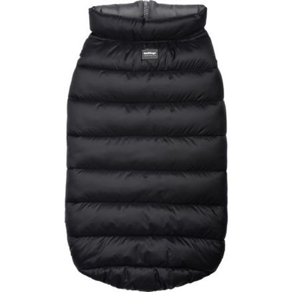 RED DINGO PUFFER JACKET – ČERNÁ / ŠEDÁ VELIKOST BUNDY 25 CM - KOMBINÉZY A BUNDY PRO PSY - CHOVATELSKÉ POTŘEBY MALVÍKZOO