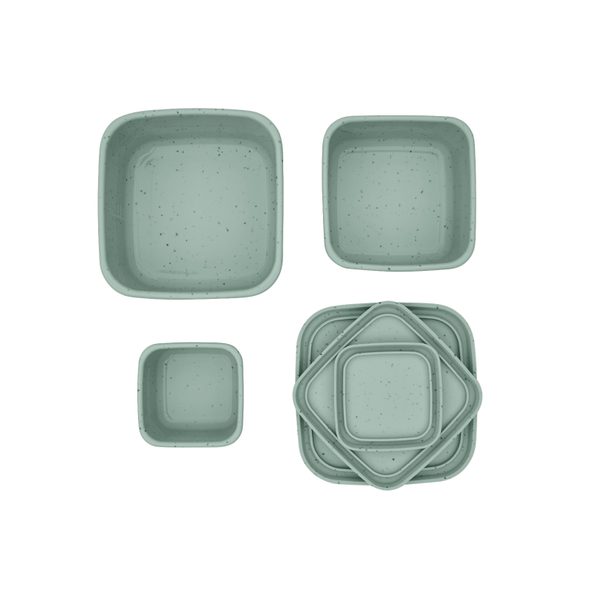 KIKKABOO SADA BOXŮ NA SVAČINU 3 KS PLATINUM SILICONE SAGE - KRABIČKY NA SVAČINU - KRMENÍ