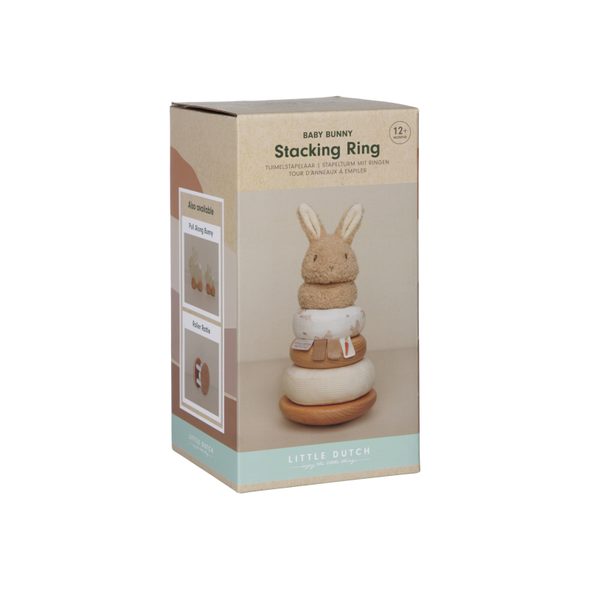LITTLE DUTCH NASAZOVACÍ KROUŽKY BABY BUNNY - DŘEVĚNÉ HRAČKY - PRO DĚTI
