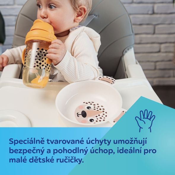 CANPOL BABIES TALÍŘ S UŠIMA A PŘÍSAVKOU BABIESBOO BÉŽOVÝ - MISKY, TALÍŘKY A PODLOŽKY - KRMENÍ