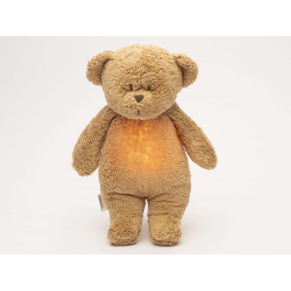 MOONIE USÍNÁČEK MEDVĚD 2.0 ORGANIC CAPPUCCINO - USÍNÁČCI ŠUMÍCÍ / S TLUKOTEM - PRO DĚTI