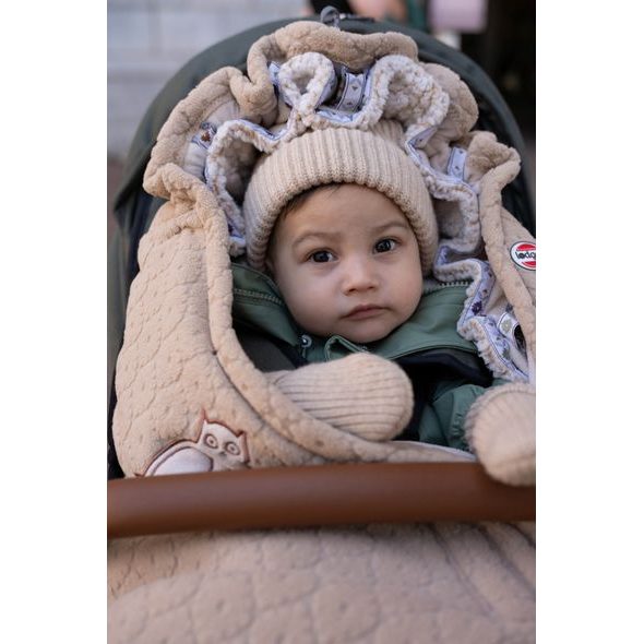 LODGER MITTENS FOLKLORE MERINO WOOL BEIGE 1 - 2 ROKY - RUKAVIČKY, ŠÁTKY, NÁKRČNÍKY - PRO DĚTI