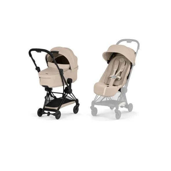 CYBEX COYA COMFORT MATT BLACK + SKLÁDACÍ KORBA COZY BEIGE - KOČÁRKY DO LETADLA - KOČÁRKY A PŘÍSLUŠENSTVÍ