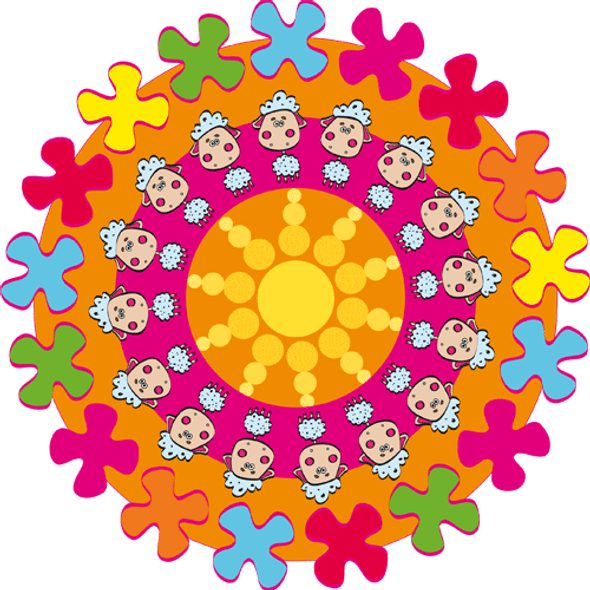 MANDALA RADOSTI - DĚTSKÉ DEKY PRO MIMINKA - SPINKÁNÍ