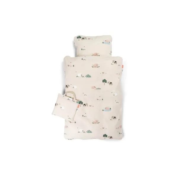 DONE BY DEER POVLEČENÍ TINY FARM BABY - PÍSKOVÉ - POVLEČENÍ DO POSTÝLKY - SPINKÁNÍ