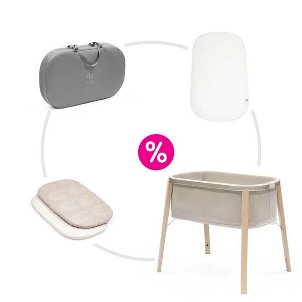 STOKKE® SNOOZI™ + ZDARMA TAŠKA + PROSTĚRADLO + CHRÁNIČ MATRACE - CESTOVNÍ POSTÝLKY - SPINKÁNÍ