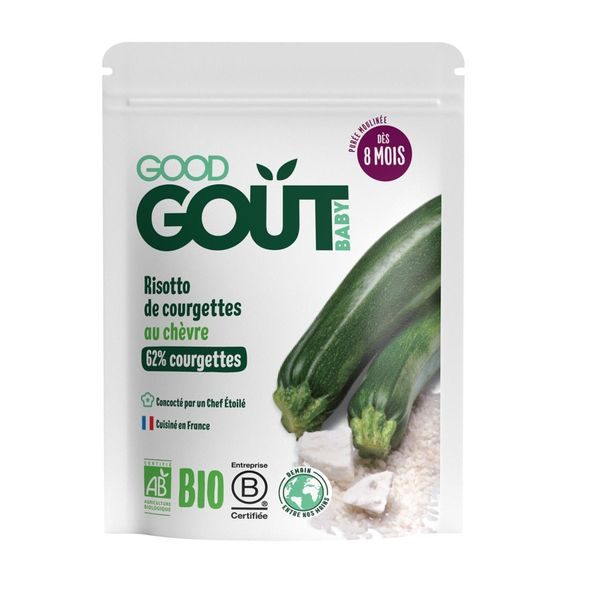 GOOD GOUT BIO CUKETOVÉ RIZOTO S KOZÍM SÝREM 190 G - MASO/ZELENINA - KRMENÍ