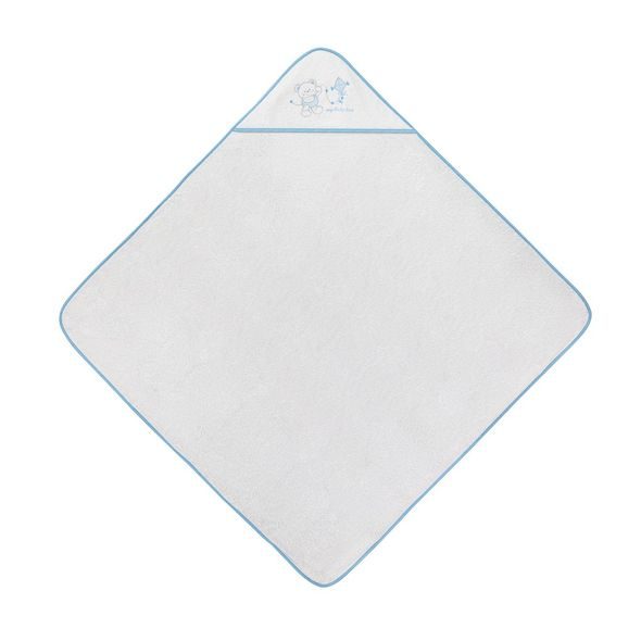 INTERBABY OSUŠKA FROTÉ MEDVÍDEK S DRAKEM BÍLO/MODRÁ - OSUŠKY A DĚTSKÉ ŽUPANY - KOUPÁNÍ A ZDRAVÍ