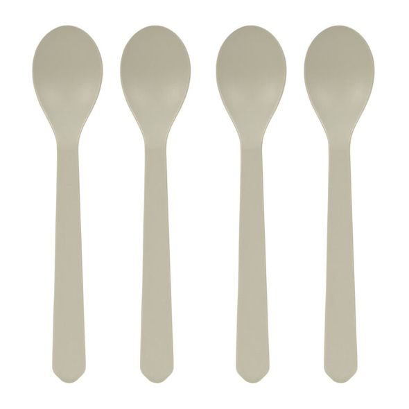 LÄSSIG SPOON SET GEO 4PC WARM GREY - LŽIČKY A PŘÍBORY - KRMENÍ