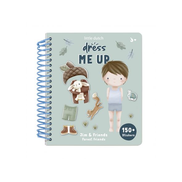 LITTLE DUTCH KNIHA OBLÉKACÍ SE SAMOLEPKAMI FOREST FRIENDS - KNÍŽKY PRO NEJMENŠÍ - PRO DĚTI