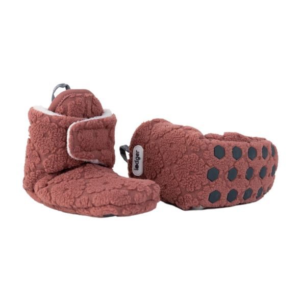 LODGER SLIPPER FOLKLORE FLEECE ROSEWOOD 0 - 3 MĚSÍCE - KOJENECKÉ CAPÁČKY - PRO DĚTI