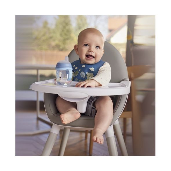 CANPOL BABIES HRNEČEK SE SILIKONOVÝM PÍTKEM FIRSTCUP BONJOUR PARIS 150ML MODRÝ - DĚTSKÉ HRNEČKY - KRMENÍ