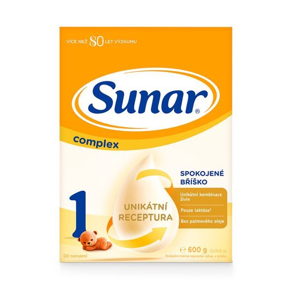 SUNAR COMPLEX 1 MLÉKO POČÁTEČNÍ 600G - KOJENECKÁ MLÉKA - KRMENÍ